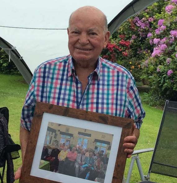 Hefin was joined by members of the Aberystwyth Parkinson's group in celebrating his 20 years with the organisation