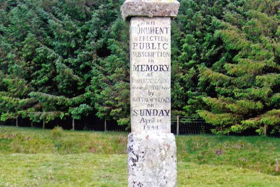 THE memorial to Charlotte Dymond, which stands near the foot of Roughtor, at the site of the servant girl's killing in 1844