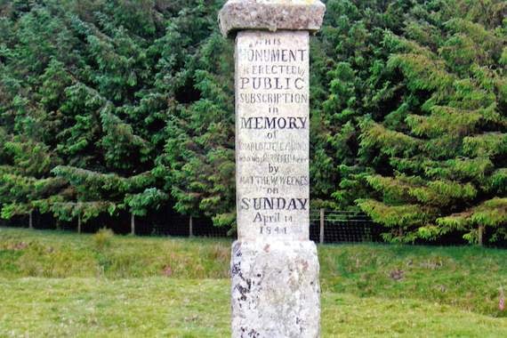 THE memorial to Charlotte Dymond, which stands near the foot of Roughtor, at the site of the servant girl's killing in 1844