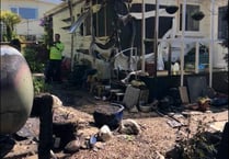 Three fire brigades attend park home blaze