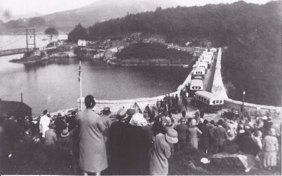 Burrator Reservoir pictured on the day of its reopening in the 1920s. Picture from SWW Archives