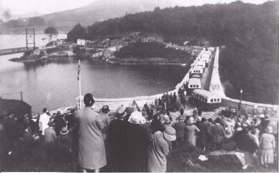 Burrator Reservoir pictured on the day of its reopening in the 1920s. Picture from SWW Archives