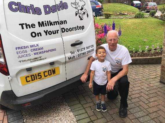 Chris with his grandson Mario. He's looking forward to spending more time with all his family, including his other grandchildren George and Lola