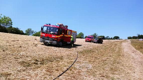 Looe Community Fire Station appliances at the Wooldown area of the town yesterday. Photo by Steve Iles