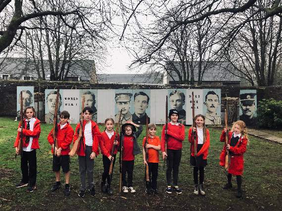 Schoolchildren taking part in an activity at Bodmin Keep before the lockdown. Cornwall's Army Museum has lots of online resources for children and parents for learning at home