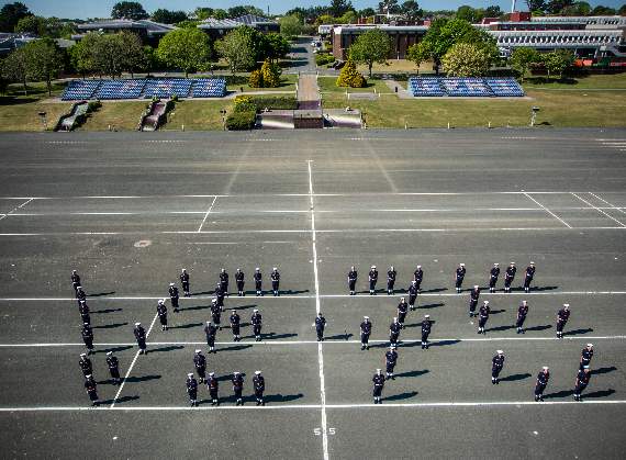 The latest cohort of 48 new recruits are set to pass-out of initial training at HMS Raleigh today. Picture by Jack Harding
