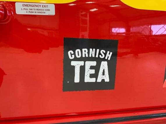 Looe's Cornish Tea company are one of the sponsors of the new heli
