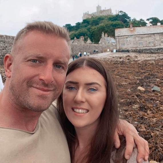 Joan and Brad during their stay in Cornwall