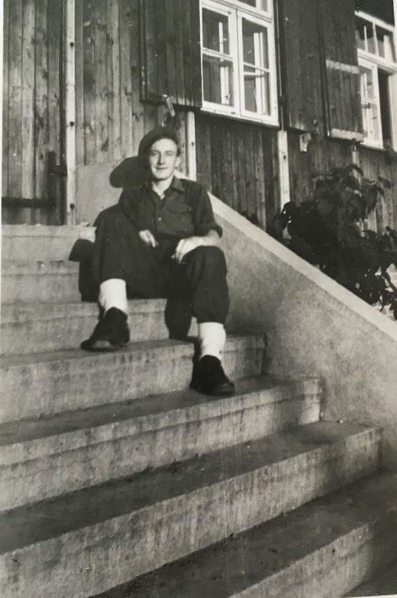 Derek Taylor pictured in around 1944/45 - he was known as 'Stickman' due to his dapper apperance