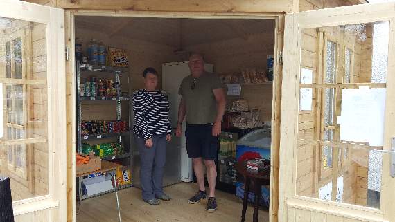 Gill and Rob have been praised by the government for their speedy setting up of the community shop