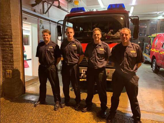 FirefightersPhil Shepley, Jack Blackmore, Richard Iveson and Ashley Baker plan to run Saturday's Looe 10 Miler in full kit and breathing apparatus to raise money for charity
