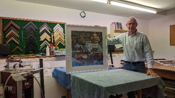 Roy Vass' picture framing business Framecraft is now located at the back of the new shop on Pike Street