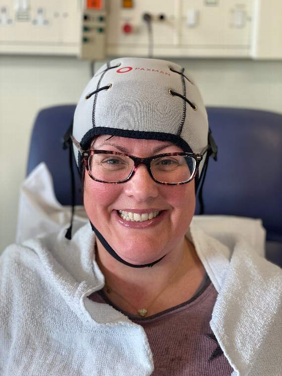 Alex during treatment