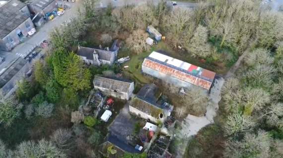 Meledor farmhouse is trapped between two levels of clay workings