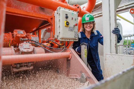 Environment minister Rebecca Pow at the Eden Geothermal site