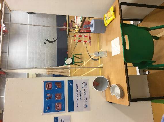 One of the testing booths at Callington Community College, where principal Wendy Ainsworth says around 60 tests per hour over nine days will be carried out to get every child back into school safely