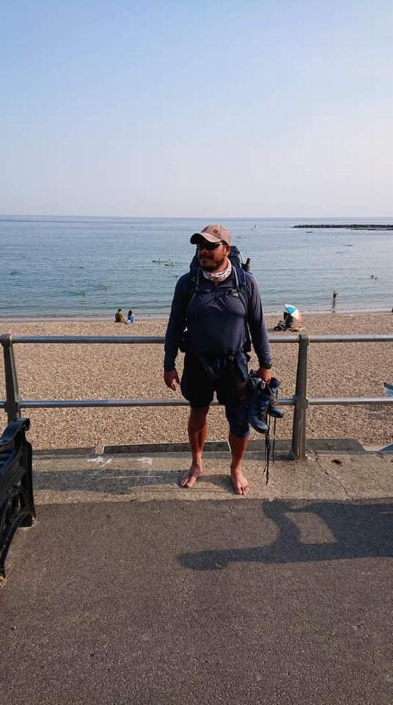 Chris has done 1500 miles so far, and aims to take a year to complete his 11,000 mile challenge for Children in Need