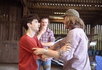 Local actors in Poltroon production