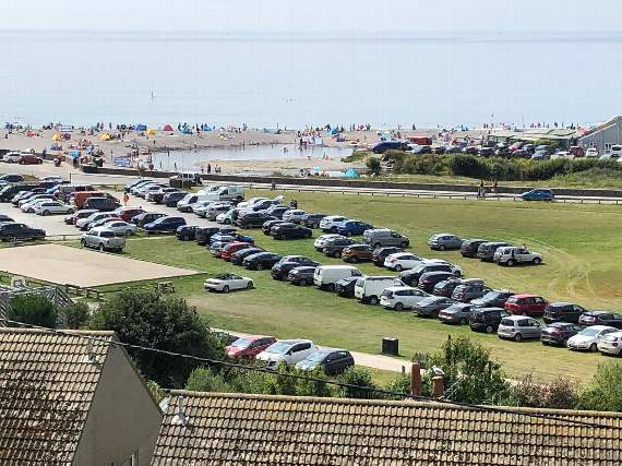 Cars parked on the Seaton Valley Countryside Park