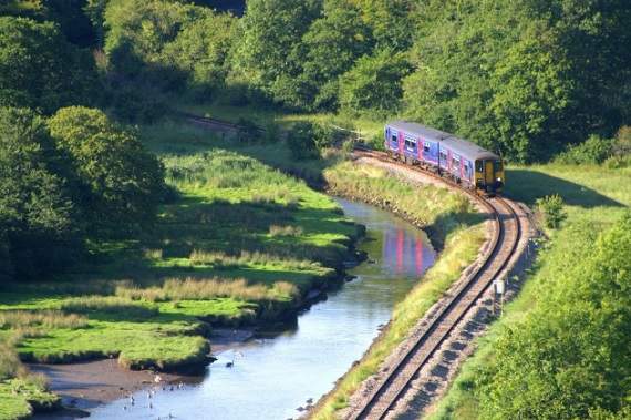 The East Looe Valley, where a proposed new multi-use trail could follow the railway line part of the way and then cross the river to enter Looe from the west.