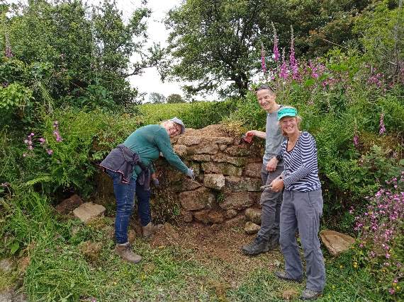 St Cleer's BioBlitz is tomorrow. Here members of the Environmental Group in the village do some footpath clearance