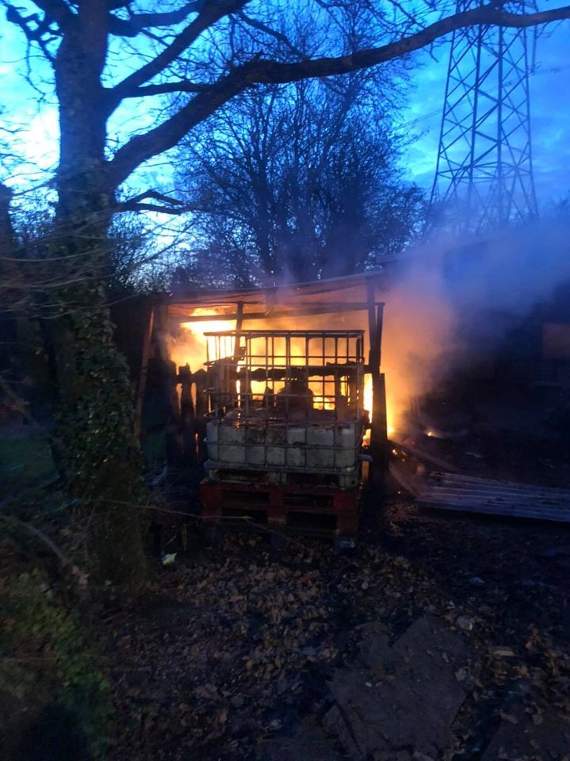 The fire near Hatt had started as a controlled burn, said fire crew. Photo: Saltash Community Fire Station