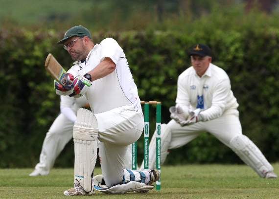 Prolific Boconnoc run-getter Jon Niblett looks to cover-drive.