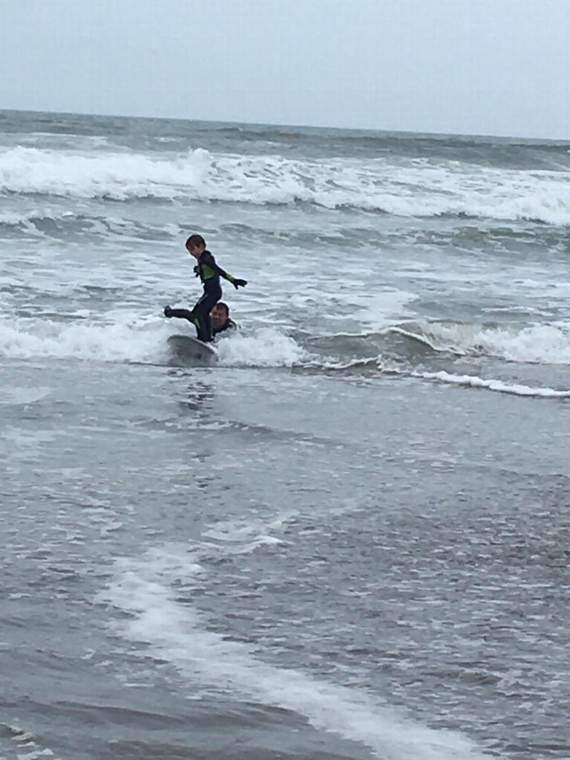 And Archie did a sponsored surf-a-thon