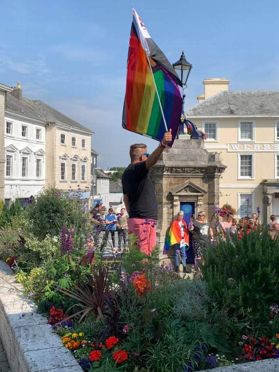 The Cornwall Pride tour in Liskeard yesterday