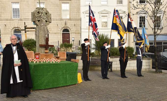 The Field of Remembrance is dedicated in Liskeard by branch RBL chaplain Kevin Grant. Crosses can be placed at the Field of Remembrance up until the end of Sunday November 14. Photo: Jon Harris Photography