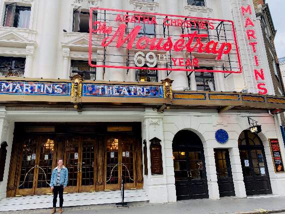 Outside St Martin's Theatre in London's West End