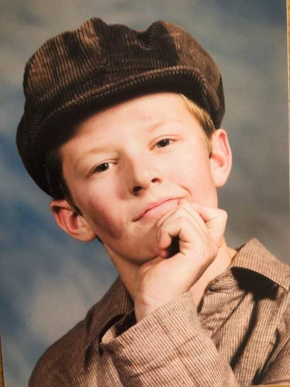 Elliot as a street urchin in the Plymkids production of Scrooge the Musical in 2007