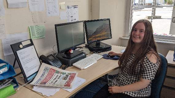Harriet Harper-Williams, who wrote this article, on her work experience at The Cornish Times