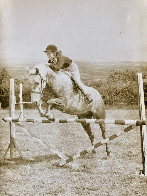 Organiser Diana Irons has been behind the scenes of the show for 50 years - and she's pictured here competing in one of the early events