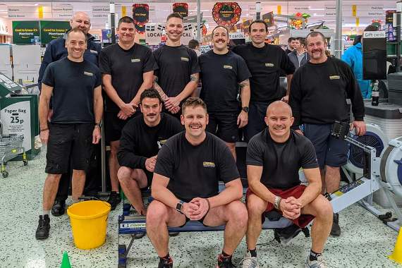 The crew from Liskeard during a charity event.