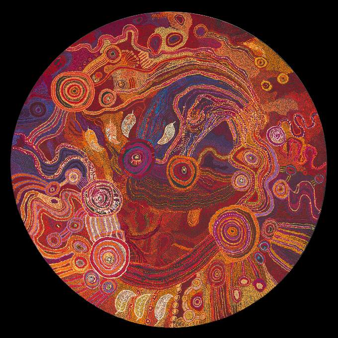 Kungkarangkalpa – Seven Sisters (2015) by Tjungkara Ken, Yaritji Young, Maringka Tunkin, Freda Brady and Sandra Ken - Tjala Arts