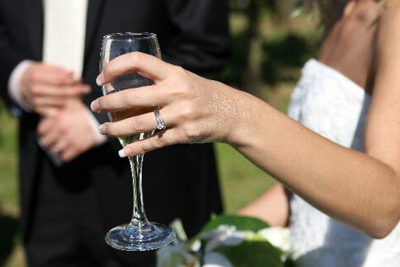 Sarah and Peter are raffling a wedding video package for animal charities