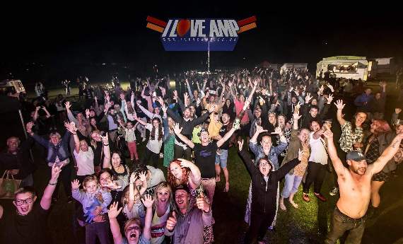 The friendly crowd enjoy the last band of the night