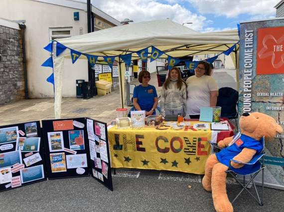 Young people from The Core manning their stall. A range of community groups were pleased to have the chance to meet people and let them know about what services are out there - as well as raising some funds