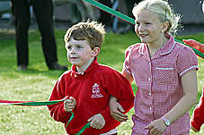 Maypole dancing was demonstrated by children from Hayward’s Primary School, Crediton. AQ 6016