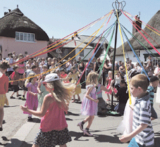 All the children enjoyed maypole dancing at St John’s Fair.