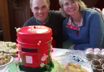 Surprise party for Nigel and Rosemary at North Tawton