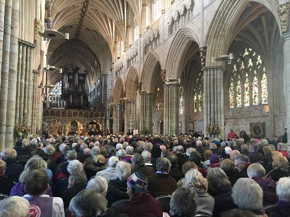 Some of the congregation at the service to remember Tony Beard. AQ 5236