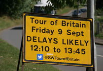 Sir Bradley Wiggins among elite cyclists passing through Crediton during Tour of Britain on September 9