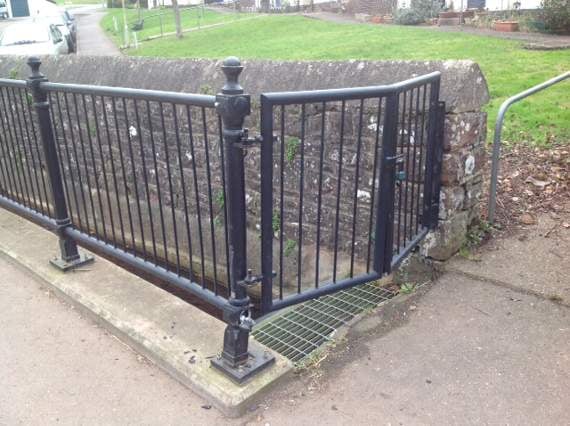 The area of Shute fencing at Sandford which is in need of repair.