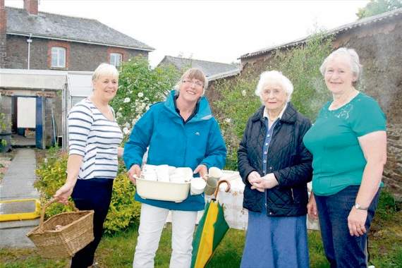 Among the ladies who served the tea and coffee as people arrived at Priorton were  Gwen May, her daughter Anne Tully, Jean Tully. and Melanie Forward.   SR 5971
