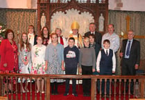 11 people confirmed their faith before Bishop of Crediton at Colebrooke service