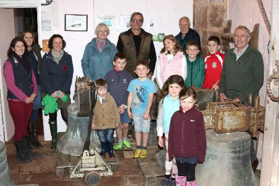 Pictured are some of the visitors and helpers to open days held at St Andrew’s Church at Colebrooke on Saturday and Sunday, November 18 and 19 to give local people and visitors the opportunity to see the church’s six bells before they were transported away for restoration. AQ 5673