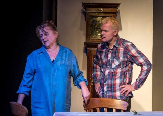 Gill Mackenzie as Cecily and Andy Kirby as Bruce in Love from a Stranger.