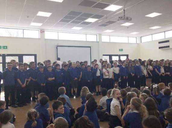 The concert finale was performed by the Landscore singers who sang a lively medley of James Bond themes. Photo by Owain Hadden